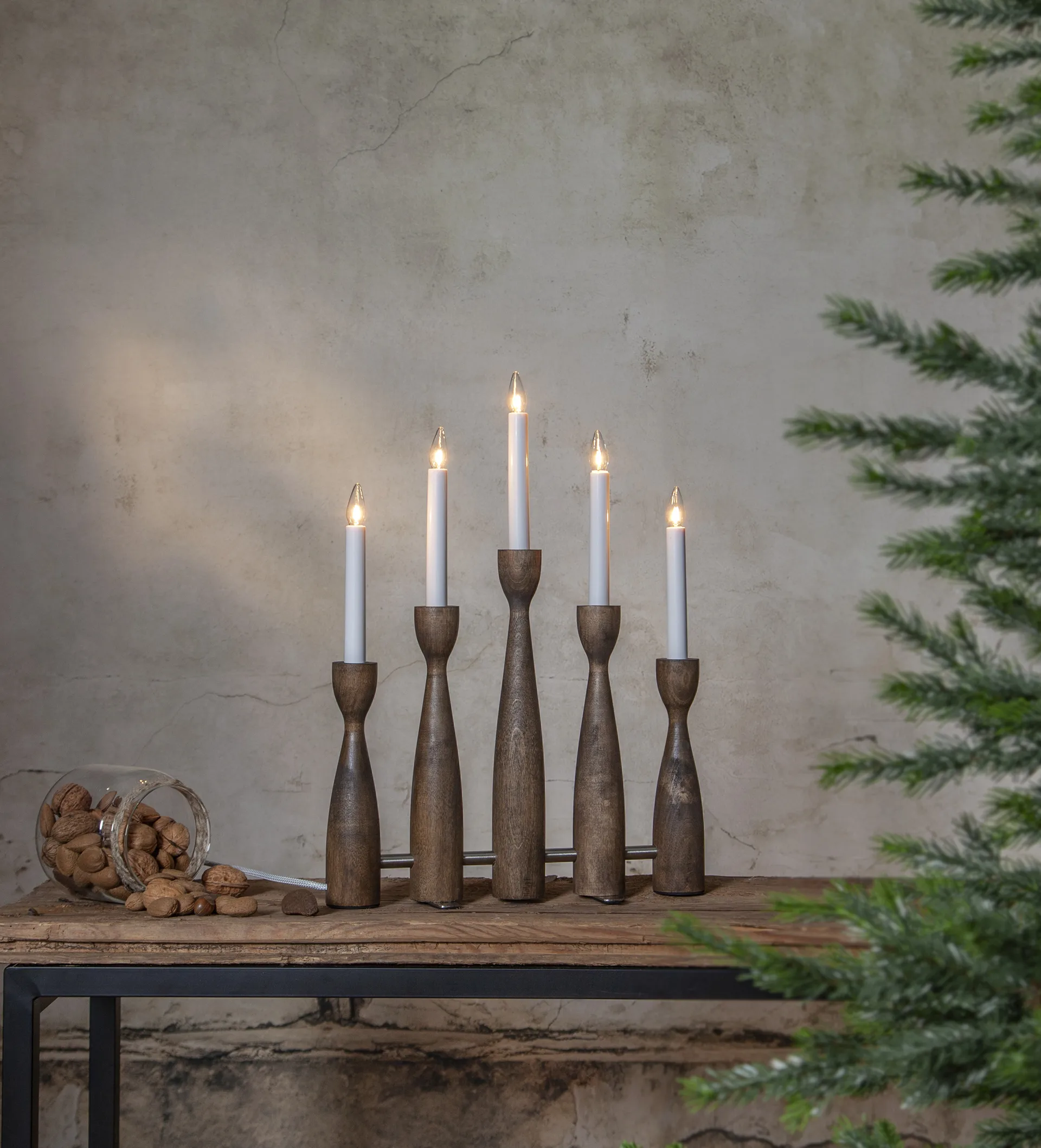 Midja 2.0 advent 烛台, Walnut Star Trading