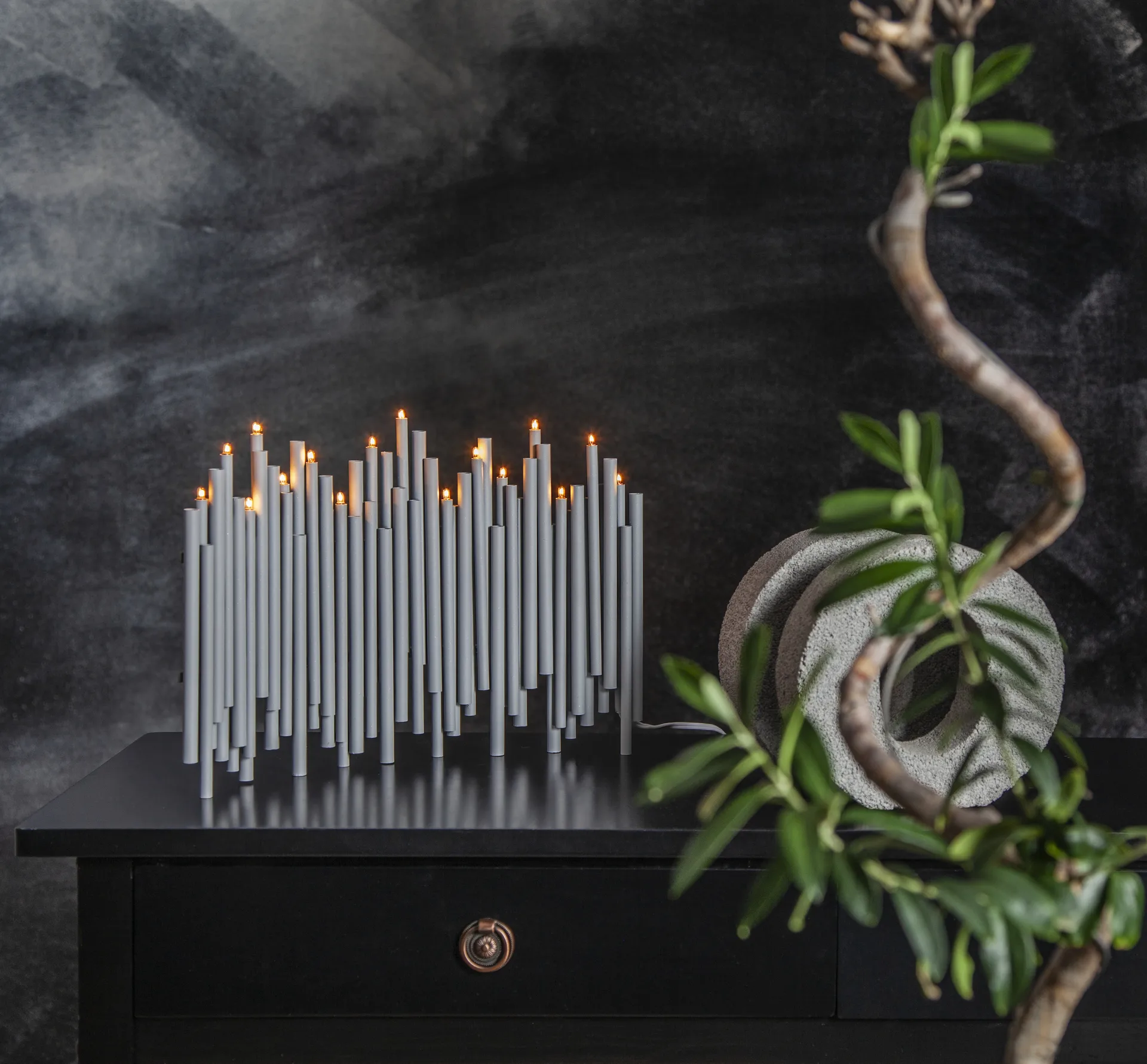 Note advent candle 25x35 cm, 灰色 Star Trading