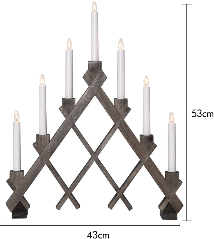 Rut 7 wooden 烛台 43 cm, 褐色 Star Trading