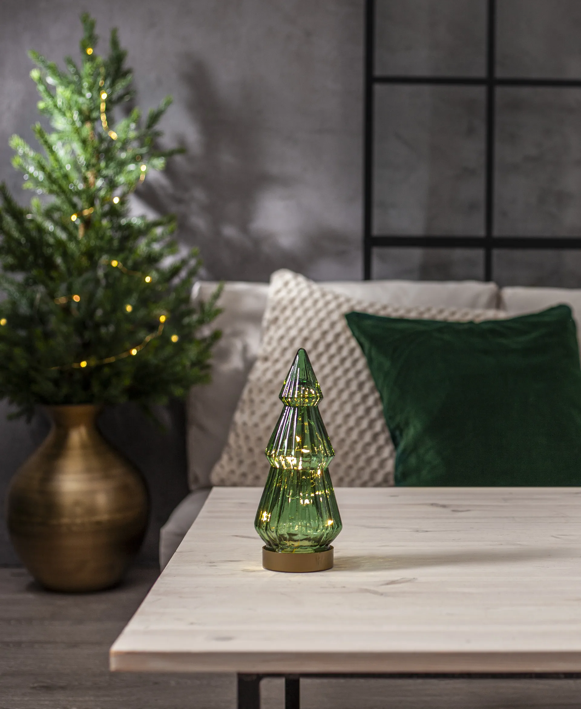 Verde 玻璃 装饰 LED 24 cm, 绿色 Star Trading