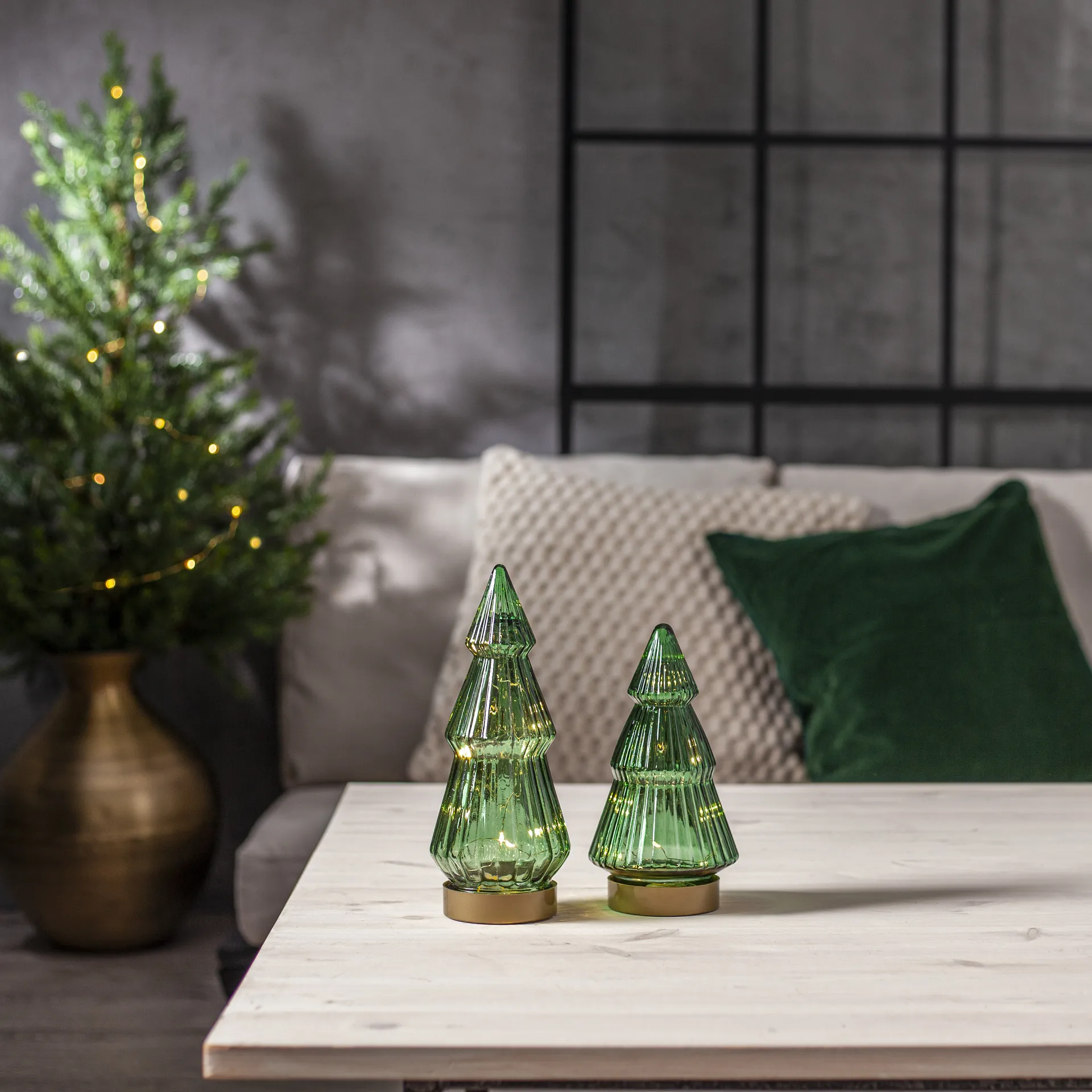 Verde 玻璃 装饰 LED 24 cm, 绿色 Star Trading