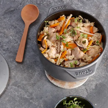 铸铁米饭砂锅1.6升 - 灰色 - STAUB