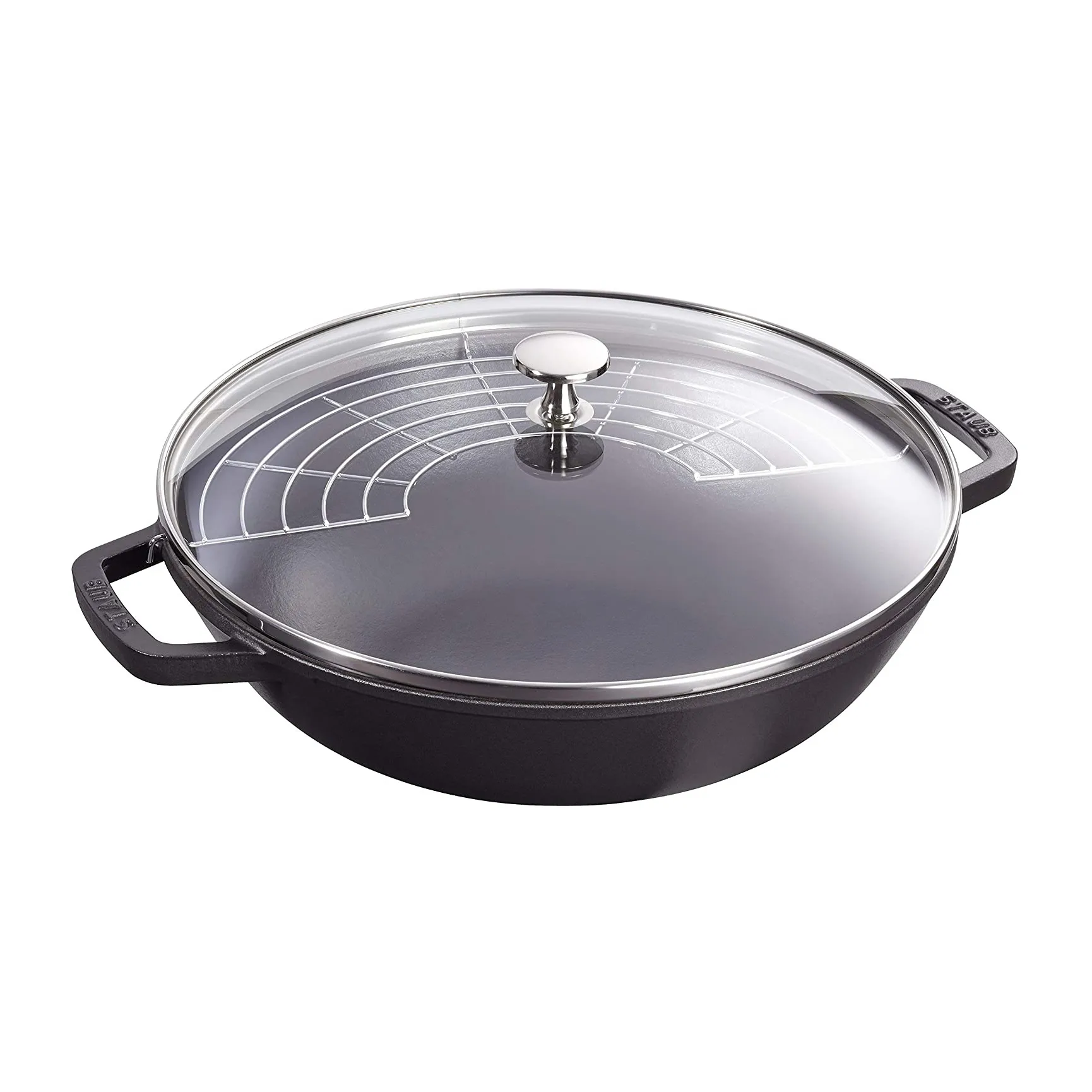 玻璃盖铁锅直径30cm4.4升, 黑色 STAUB