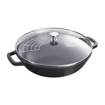 玻璃盖铁锅直径30cm4.4升 - 黑色 - STAUB