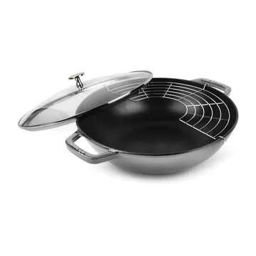 玻璃盖铁锅直径30cm4.4升 - 灰色 - STAUB