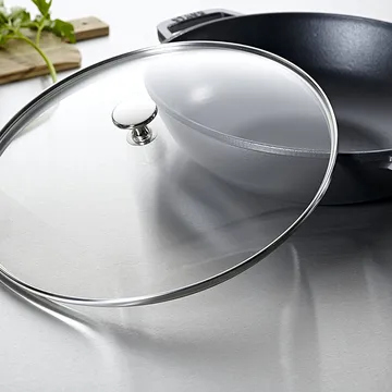 玻璃盖铁锅直径30cm4.4升 - 灰色 - STAUB