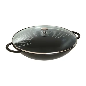 玻璃盖铁锅直径37cm5.7升 - 黑色 - STAUB