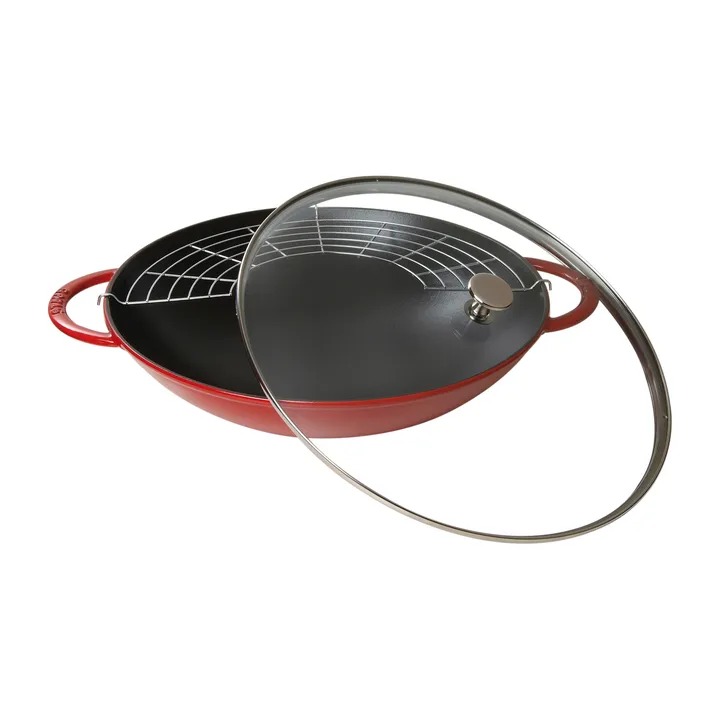 玻璃盖铁锅直径37cm5.7升 - 红色 - STAUB