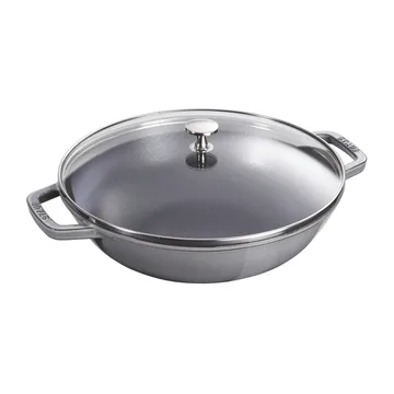 玻璃盖铁锅直径37cm5.7升 - 灰色 - STAUB
