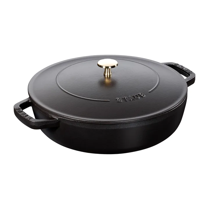 Chistera 酱汁锅直径28cm3.7升 - 黑色 - STAUB