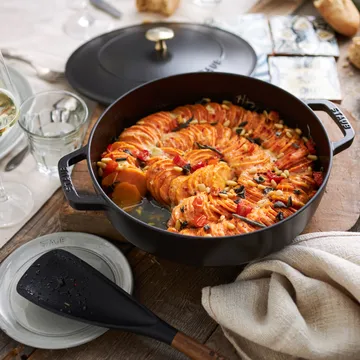 Chistera 酱汁锅直径28cm3.7升 - 黑色 - STAUB