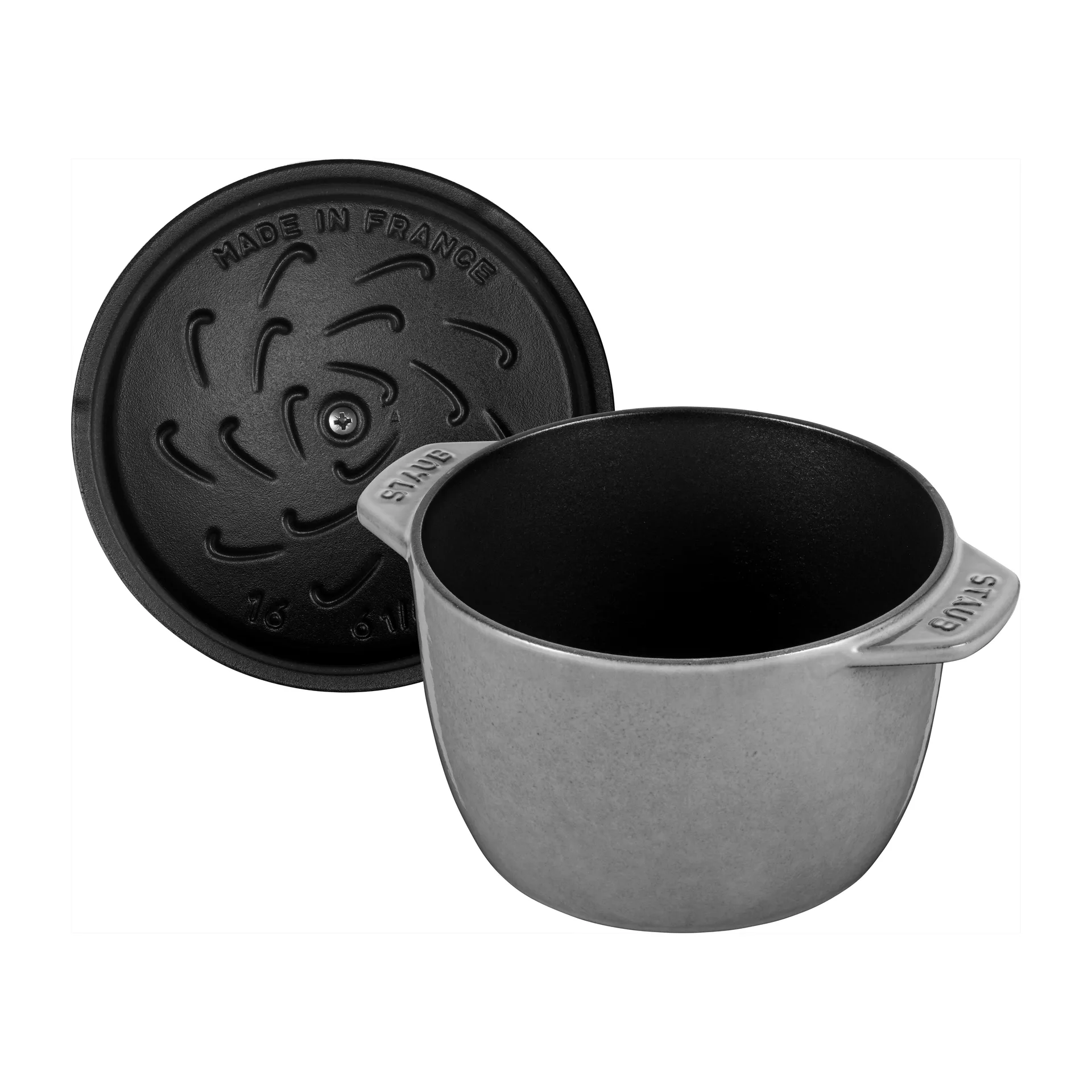 Rice cocotte cast iron pot 1.6 L, 灰色 STAUB