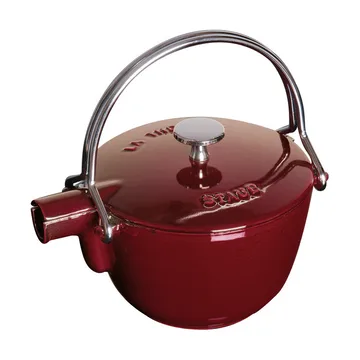 Staub 圆形铸铁茶壶 1.15升 - 石榴红色 - STAUB