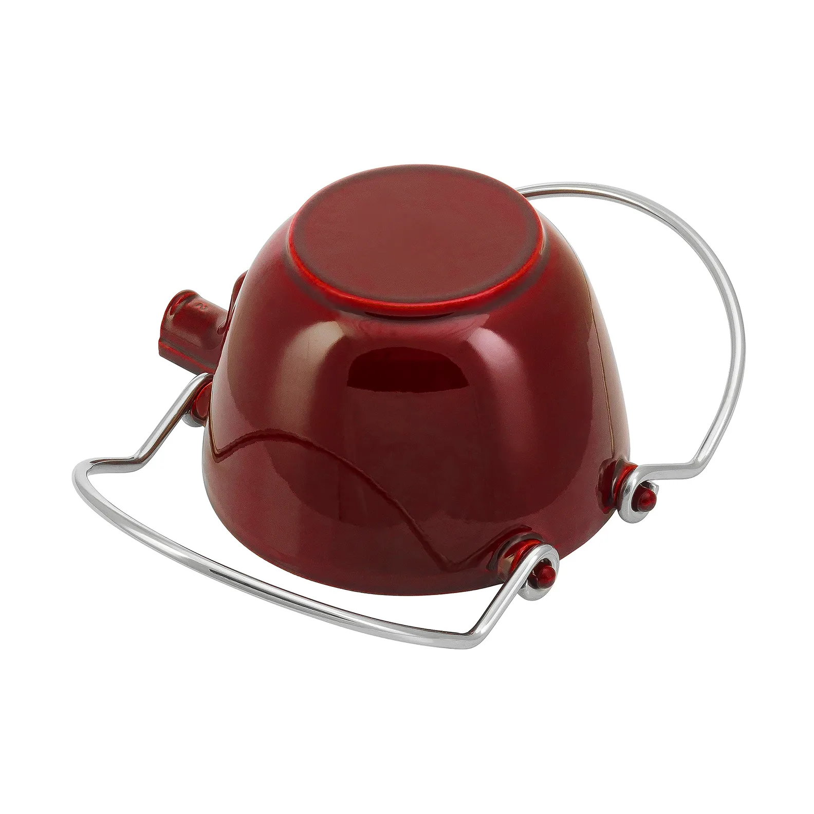 Staub 圆形铸铁茶壶 1.15升, 石榴红色 STAUB