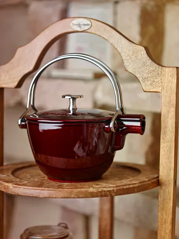 Staub 圆形铸铁茶壶 1.15升 - 石榴红色 - STAUB
