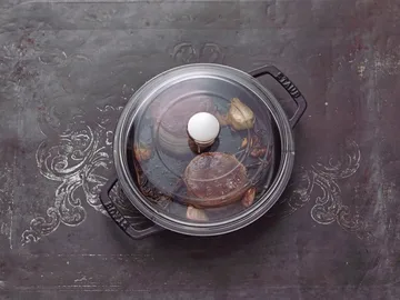 Staub黑色双耳铸铁煎炖锅 - Ø20cm - STAUB