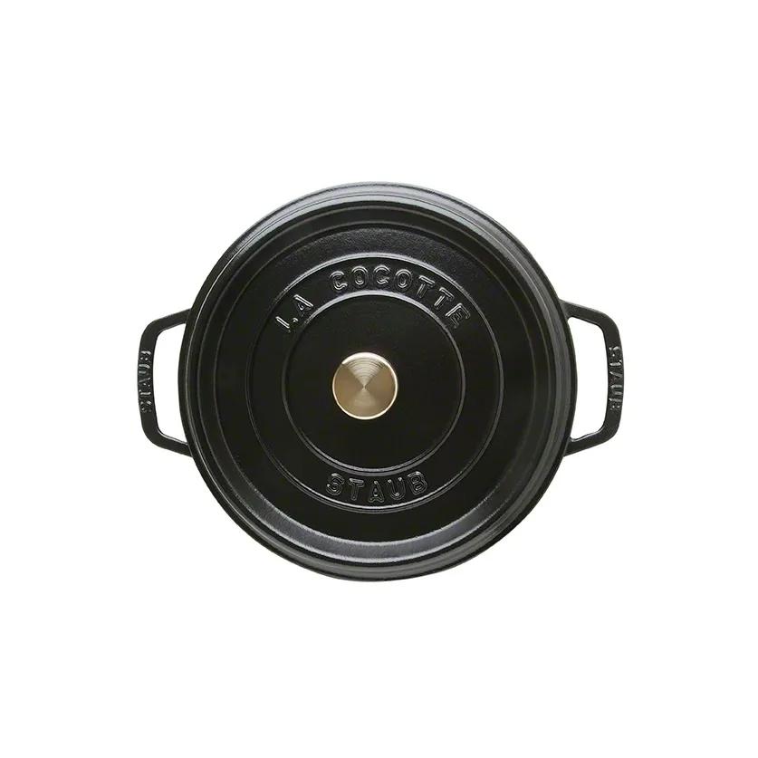 Staub 圆形炖锅 3.8升, 黑色 STAUB