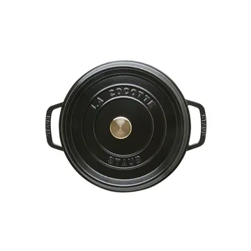 Staub 圆形炖锅 3.8升 - 黑色 - STAUB