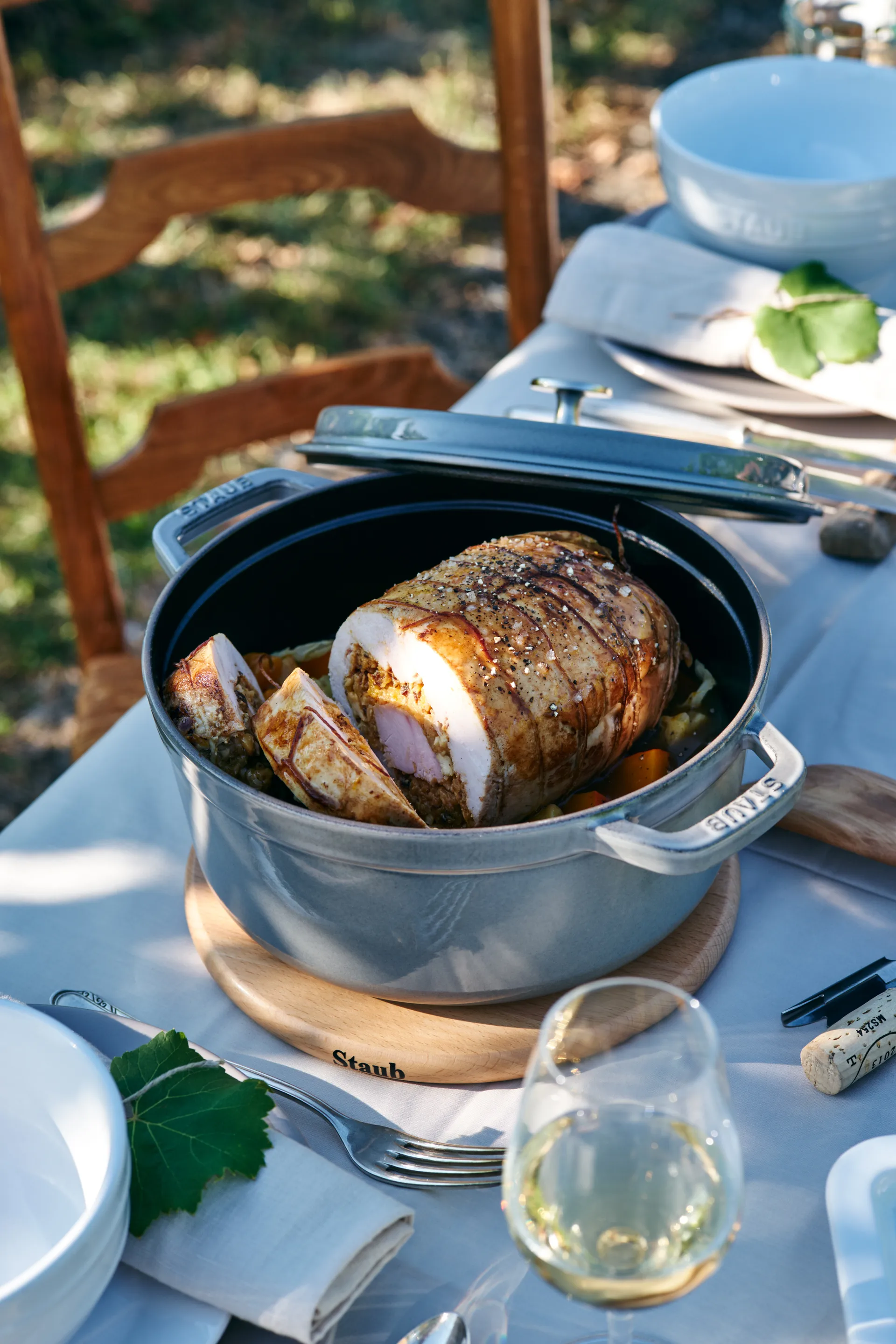 Staub 圆形炖锅 3.8升, 灰色 STAUB
