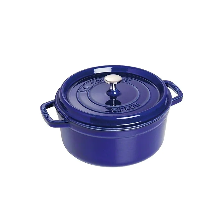 Staub 圆形炖锅 三层搪瓷 3.8升 - 深蓝色 - STAUB