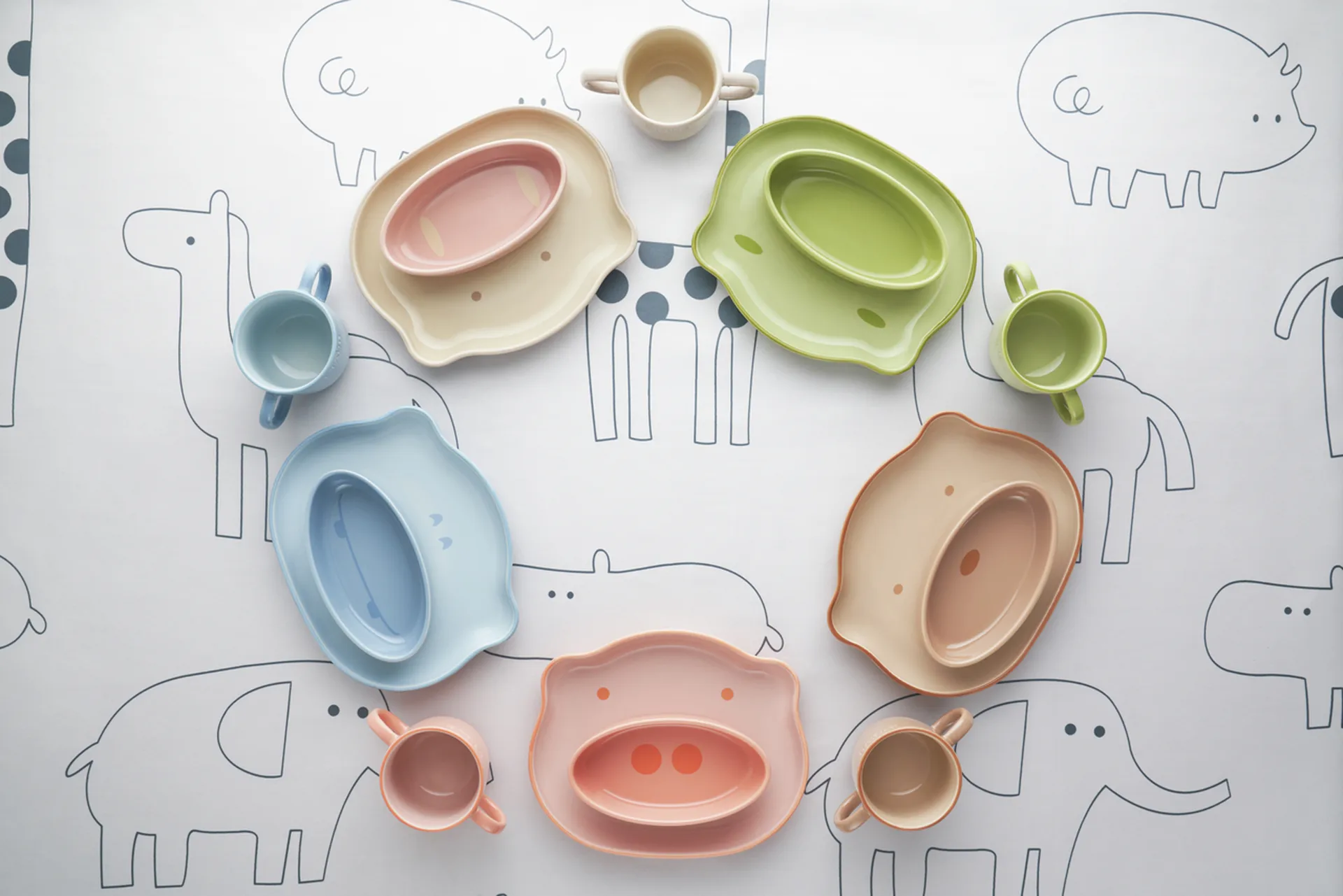 Staub 儿童餐具 4件, Brown STAUB