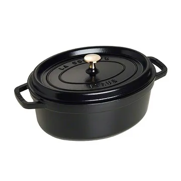 Staub 椭圆形砂锅4.2升 - 黑色 - STAUB