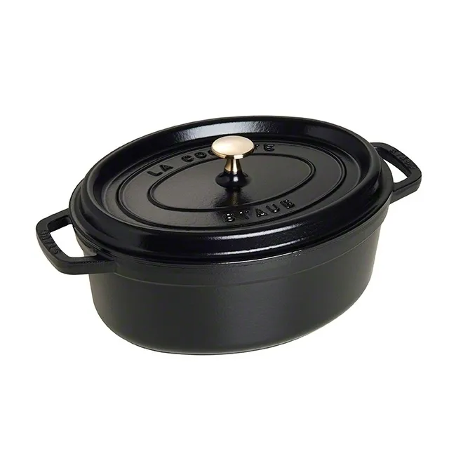 Staub 椭圆形砂锅4.2升 - 黑色 - STAUB