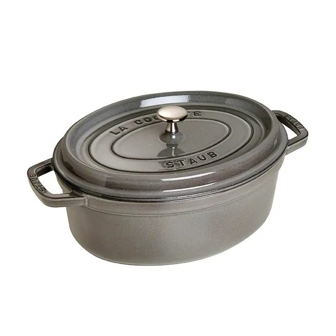 Staub 椭圆形砂锅4.2升, 灰色 STAUB