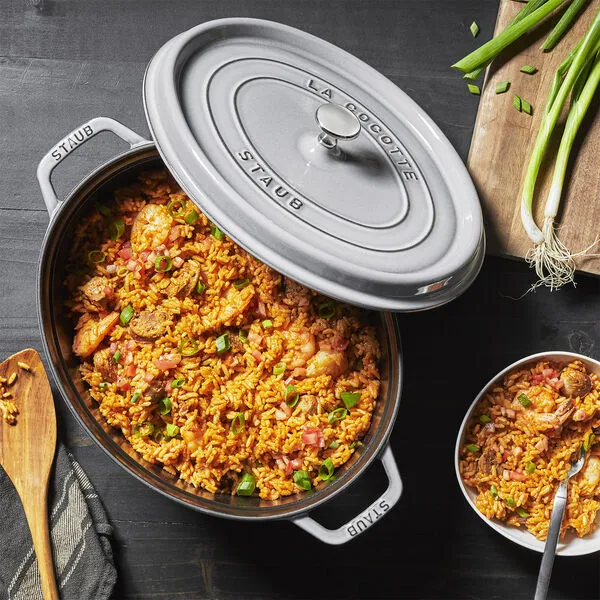 Staub 椭圆形砂锅4.2升, 灰色 STAUB
