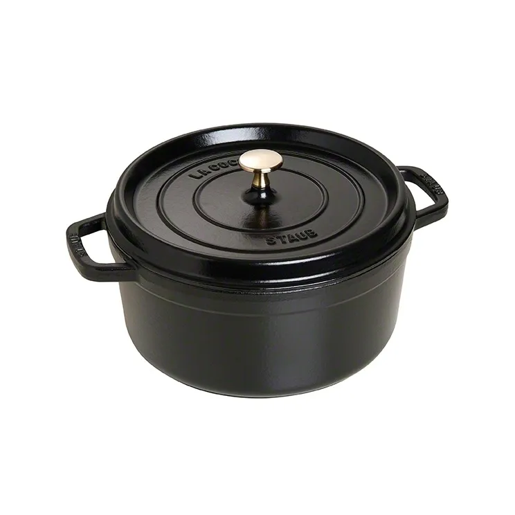 Staub 圆形炖锅 5.2升, 黑色 STAUB