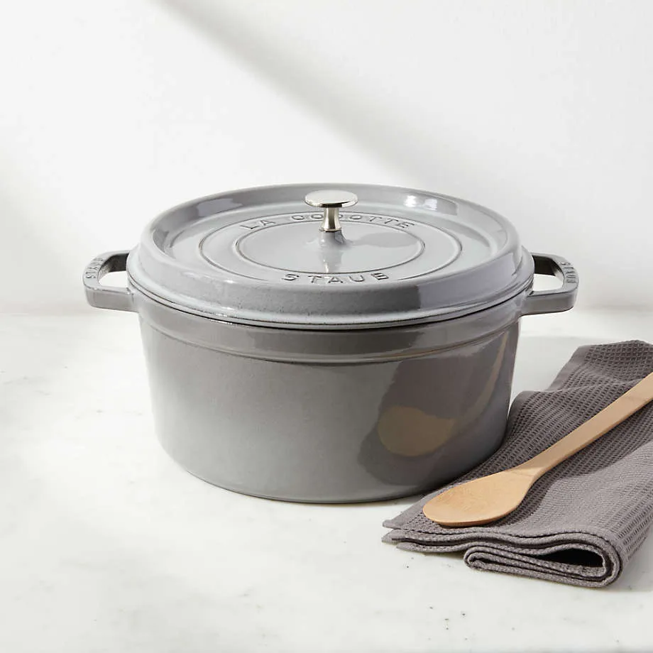 Staub 圆形炖锅 5.2升, 灰色 STAUB