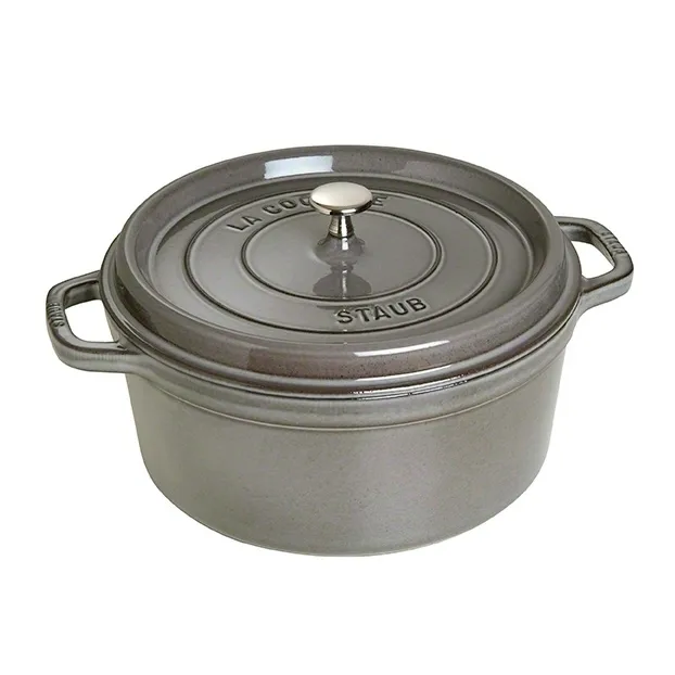 Staub 圆形砂锅6.7升 - 灰色 - STAUB