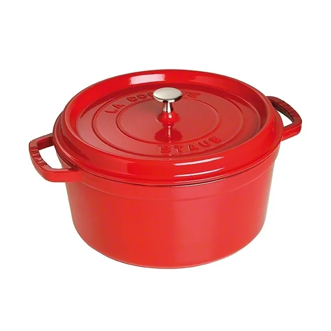 Staub 圆形砂锅6.7升, 红色 STAUB