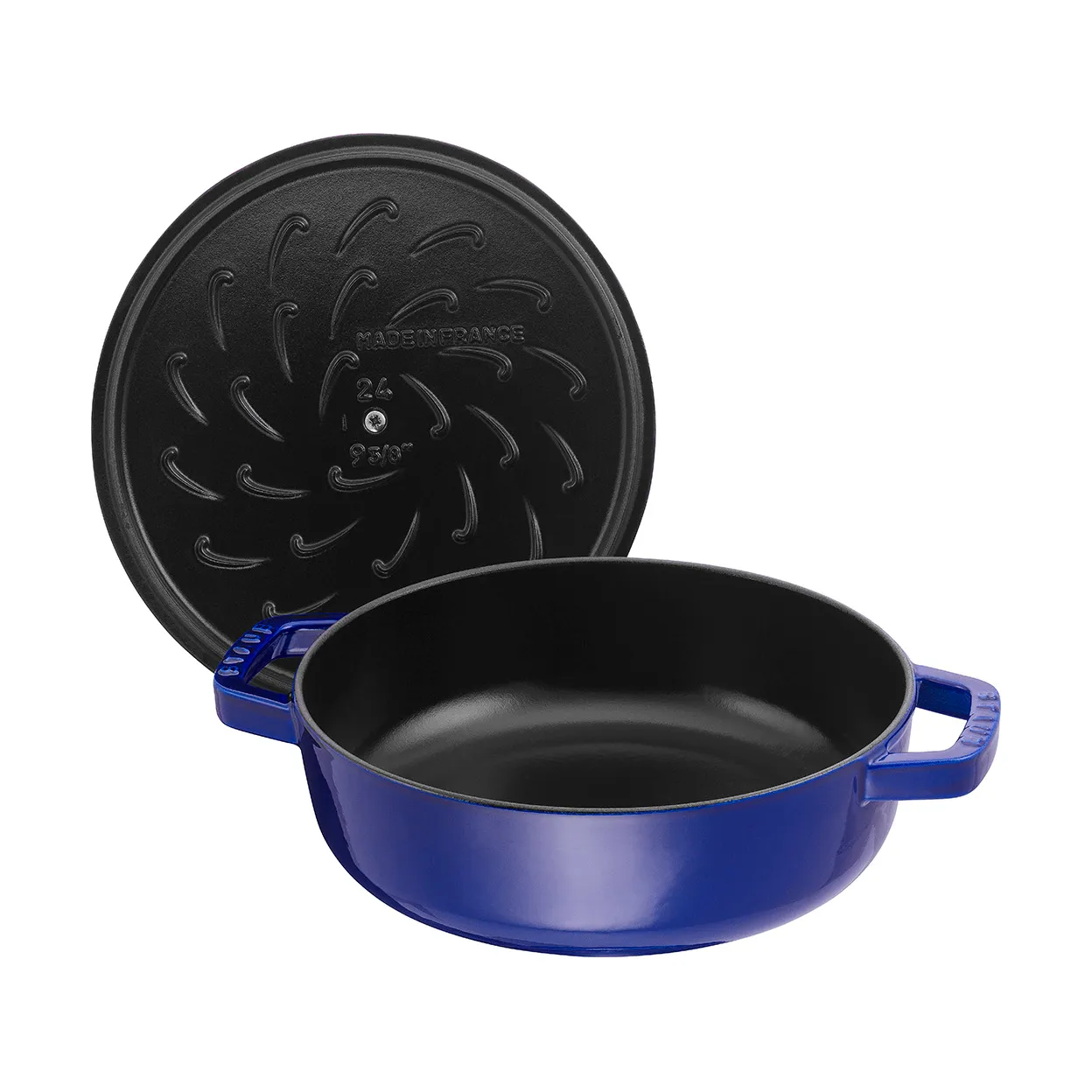 Staub Chistera铸铁煎炖锅直径24cm, 深蓝色 STAUB