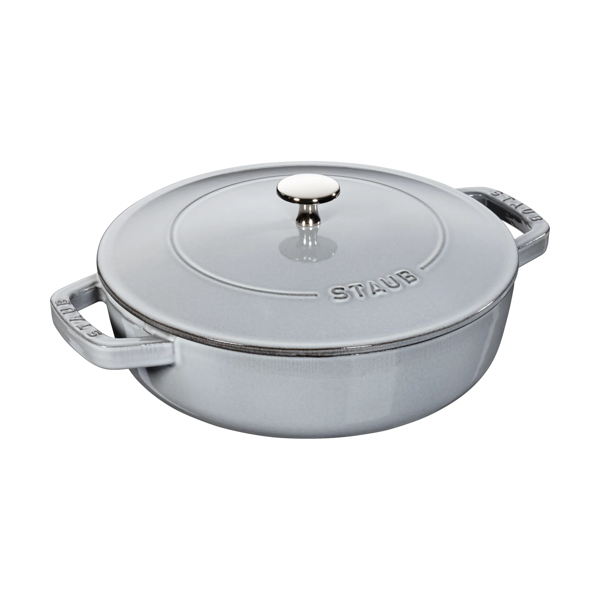Staub Chistera铸铁煎炖锅直径24cm, 石墨灰色 STAUB