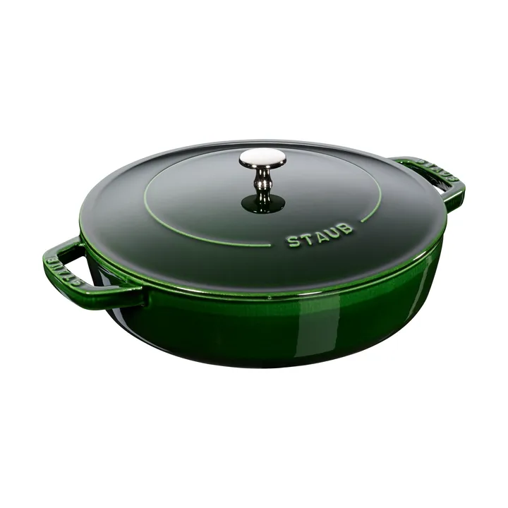 Staub Chistera铸铁煎炖锅直径24cm - 罗勒绿色 - STAUB