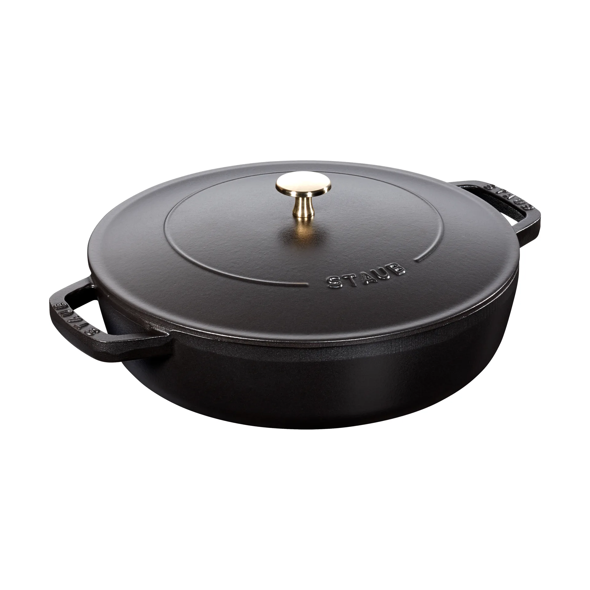 Staub Chistera铸铁煎炖锅直径24cm, 黑色 STAUB