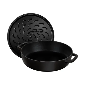 Staub Chistera铸铁煎炖锅直径24cm - 黑色 - STAUB