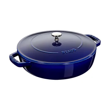 Staub Chistera铸铁煎炖锅直径28cm - 深蓝色 - STAUB