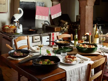 Staub Chistera铸铁煎炖锅直径28cm - 罗勒绿色 - STAUB