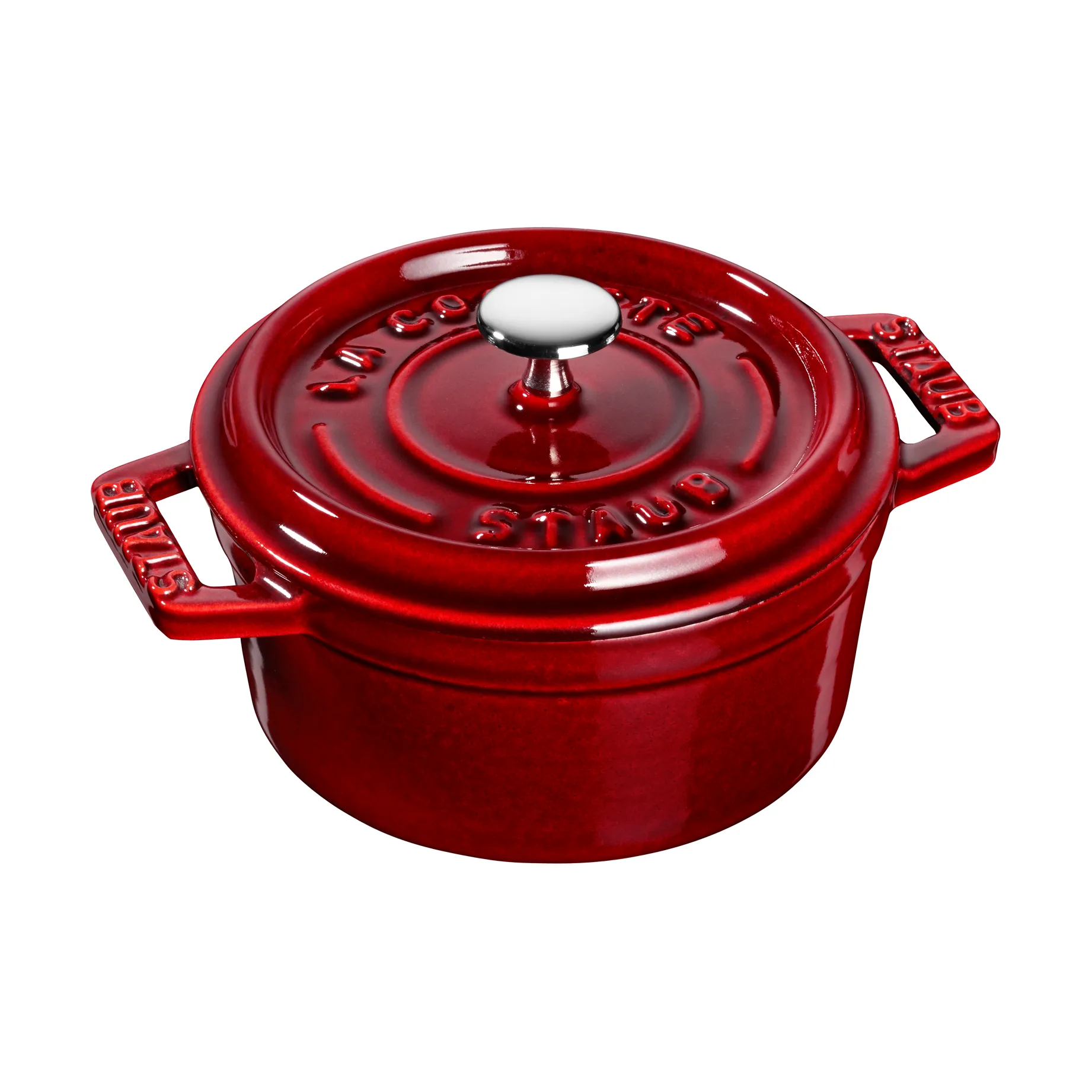 Staub La Cocotte圆形铸铁炖锅0.25升, 石榴红色 STAUB