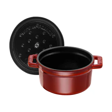 Staub La Cocotte圆形铸铁炖锅0.25升 - 石榴红色 - STAUB