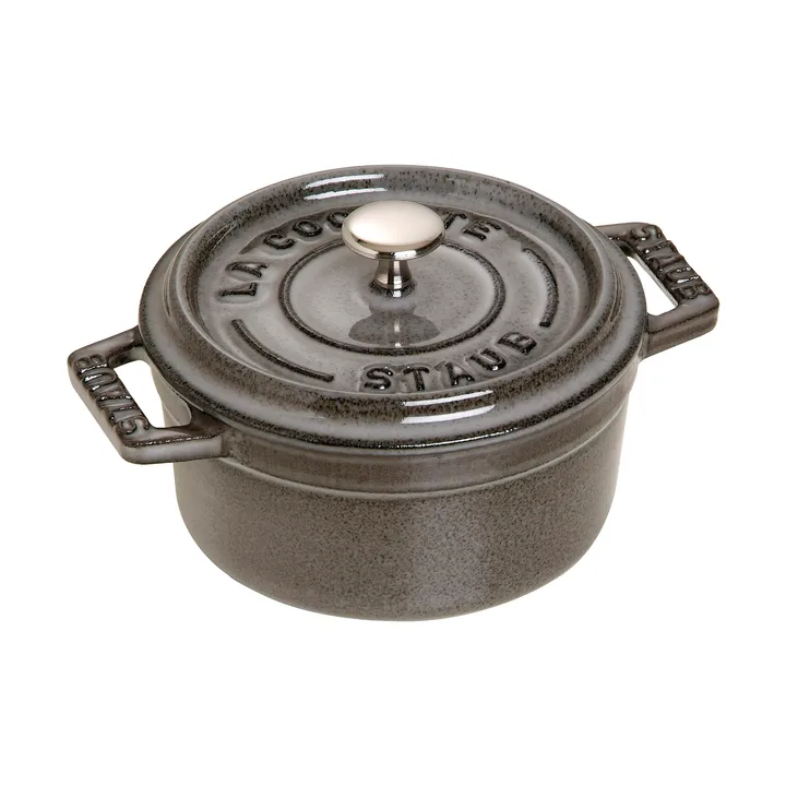 Staub La Cocotte圆形铸铁炖锅0.25升 - 石墨灰色 - STAUB