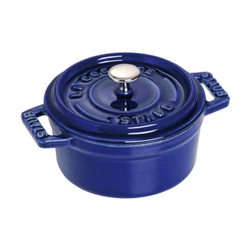 Staub La Cocotte圆形铸铁炖锅0.25升 - 深蓝色 - STAUB
