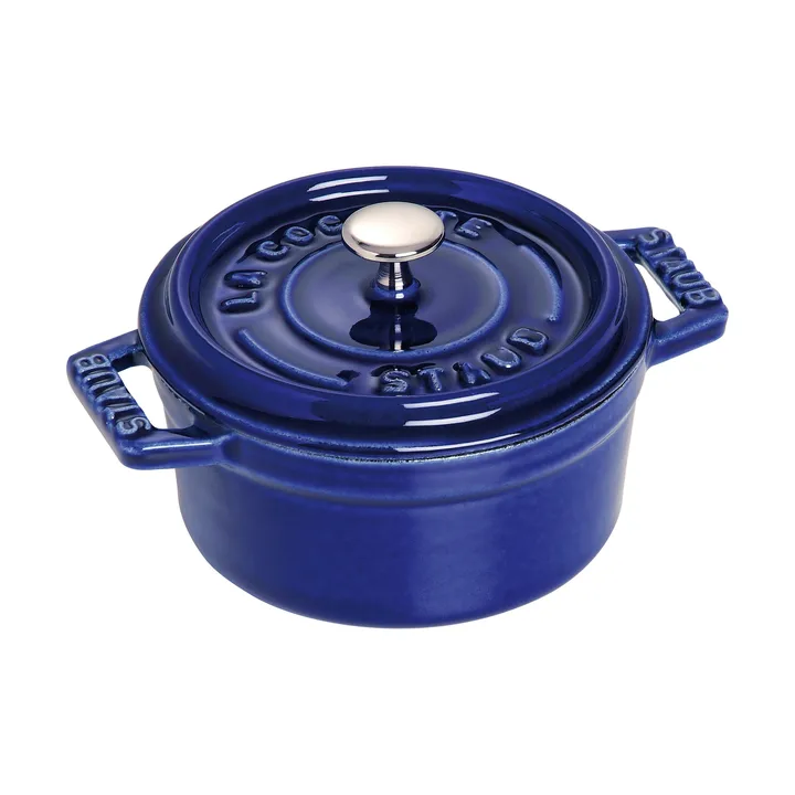 Staub La Cocotte圆形铸铁炖锅0.25升 - 深蓝色 - STAUB