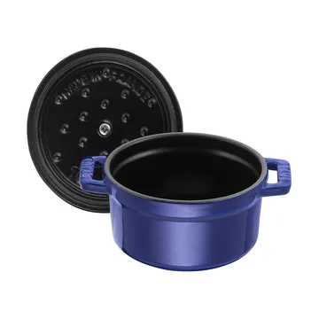 Staub La Cocotte圆形铸铁炖锅0.25升 - 深蓝色 - STAUB