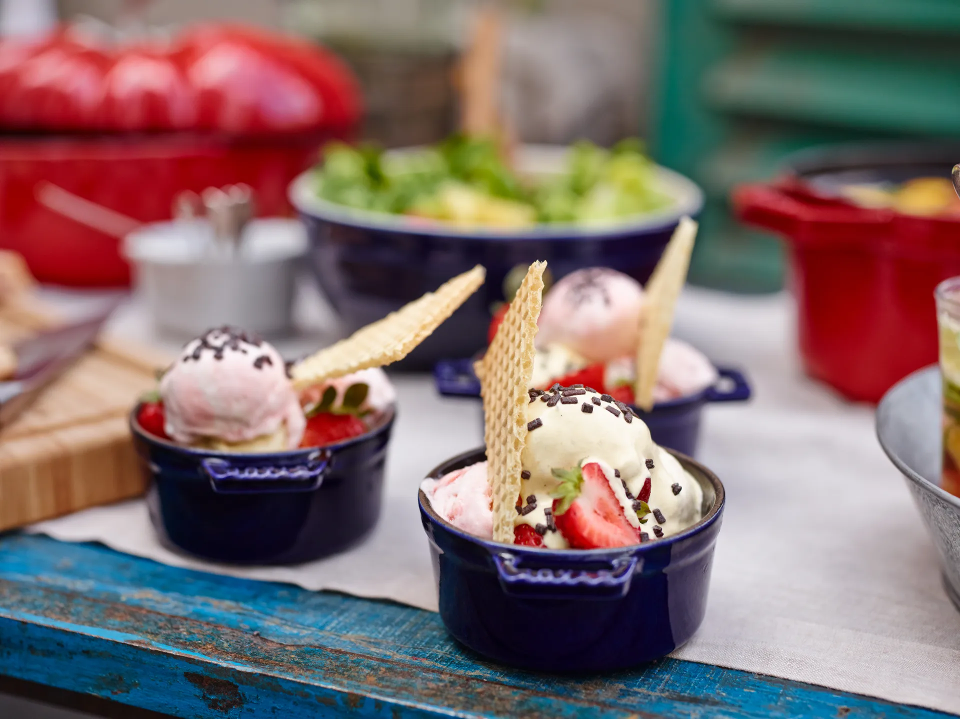 Staub La Cocotte圆形铸铁炖锅0.25升, 深蓝色 STAUB