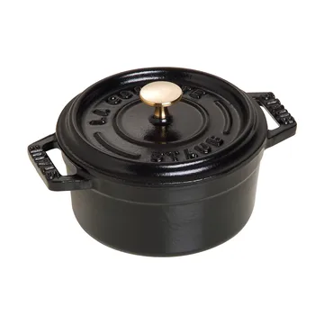 Staub La Cocotte圆形铸铁炖锅0.25升 - 黑色 - STAUB