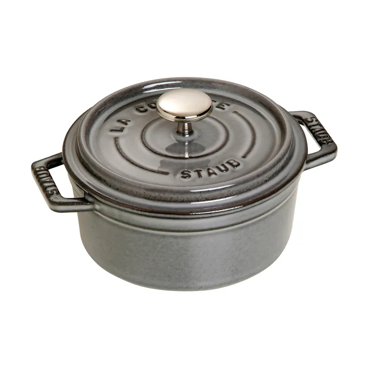 Staub La Cocotte圆形铸铁炖锅0.4升 - 石墨灰色 - STAUB