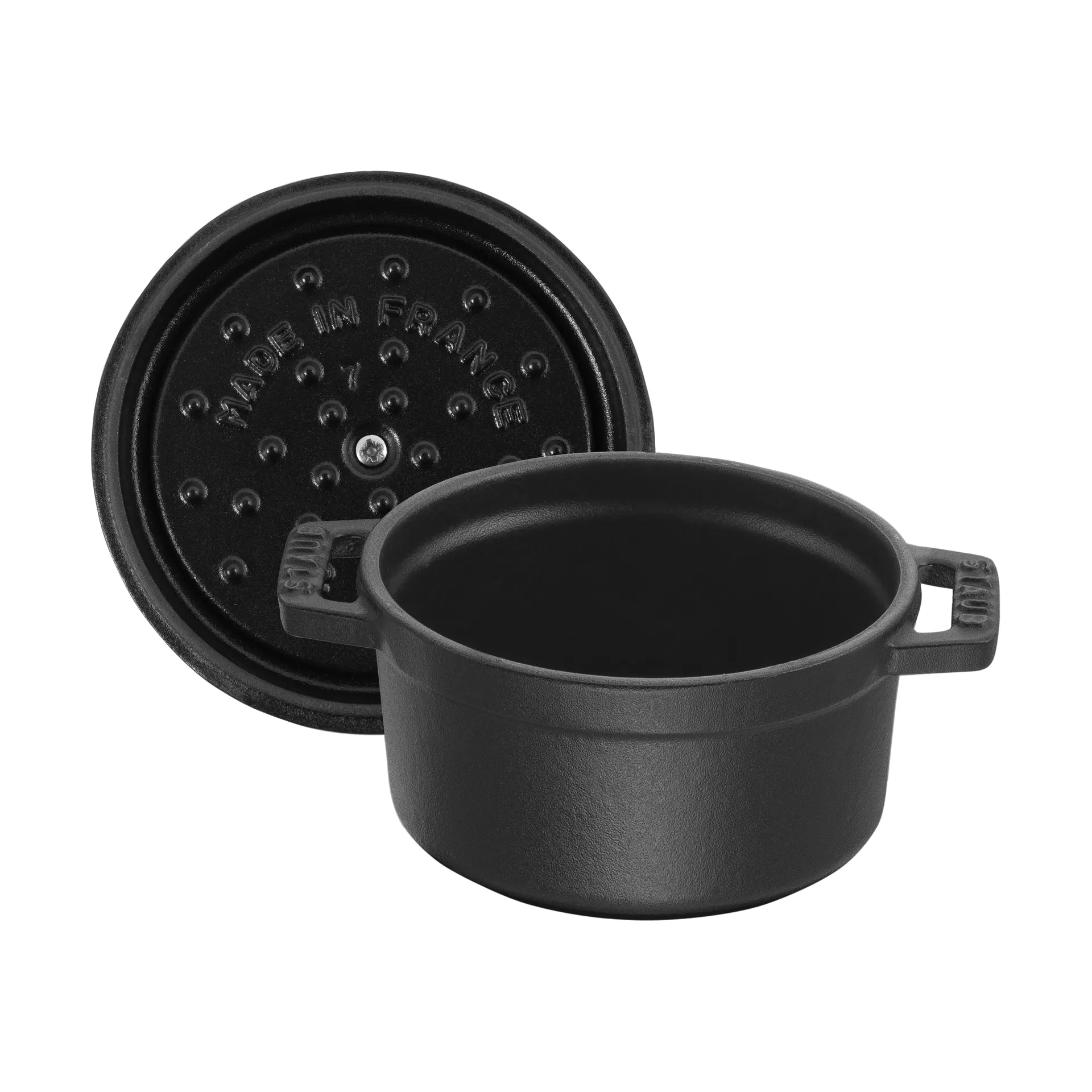 Staub La Cocotte圆形铸铁炖锅0.4升, 黑色 STAUB
